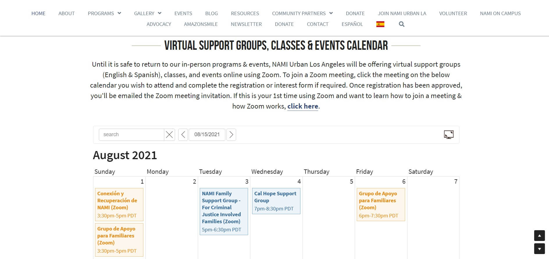 Nami Urban LA Calendar Website Nami Urban LA Calendar Website